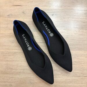 Rothys The Point Classic Black Flats Size 13